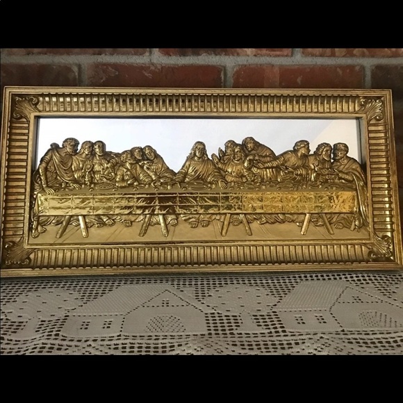 Rare Vintage Last Supper
Gold 3D Mirror - Picture 6 of 11